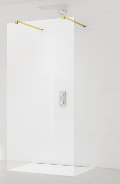Sprchová zástena Walk-in 80 cm SAT vo farbe profilu zlatá SATBWI80ZAVZ SATBWI80ZAVZ