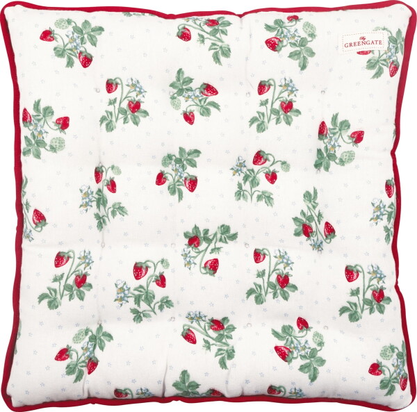 GREEN GATE Sedák na stoličku Berry White 40 × 40 cm