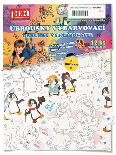 Pexi Vyfarbovacie obrúsky - Tučniaky