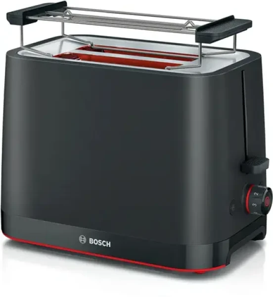 BOSCH MyMoment TAT3M123 čierna / Hriankovač / 950 W / 2 hrianky / centrovanie chleba / rozmrazovanie (TAT3M123)