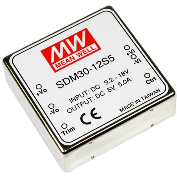 MEAN WELL SDM30-24S12 DC / DC menič napätia 30 W Počet výstupov: 1 x; SDM30-24S12