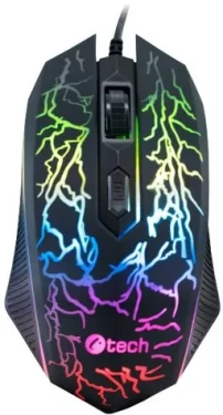 C-TECH Tychon (GM-03P) Herná myš / USB / casual gaming / 3200DPI / 7 farieb podsvietenia / 4 tlačidlá (GM-03P)