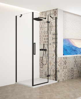 GELCO - TRINITY BLACK obdĺžnikový kút 1000x1100 pravý, číre sklo, GT5610-11CR-B GT5610-11CR-B