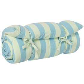 Ib Laursen Bavlnený matrac Linus Green Blue stripes 70 x 190 cm