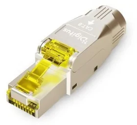 Digitus RJ45 konektor CAT 8.1 strieborno-žltý / RJ45 konektor / Tienený / Montáž bez náradia / 2000 MHz / PoE++ (DN-93838)