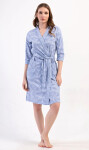 Dámske domáce šaty s trojštvrťovými rukávmi Marie modrošedá XXL