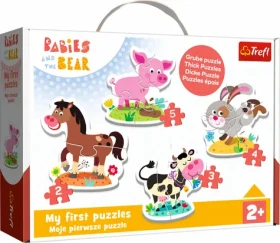 Trefl - Puzzle - Baby puzzle: Na farme 4v1/2|3|4|5 dielikov/vek 2+