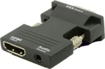 MicroConnect Adaptér s audio jackom HDMI (F) - VGA (M) čierna (HDMIVGAAUDIOB)