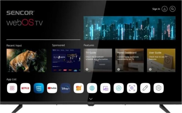 Sencor SLE 43FS802TCSB SMART WEB OS
