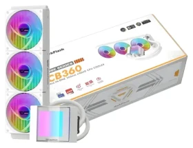 DarkFlash CB360 biela / AiO chladič CPU / 3x 120 mm / ARGB podsvietenie / 800-1800 RPM / 28,5 dB / Intel + AMD (CB360 WHITE)