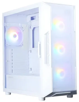 Zalman i3 Neo V2 biela / PC skriňa / ATX / 4X RGB 120mm fan / temperované sklo / USB-C (i3 Neo V2 White)