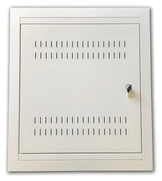 DATACOM 19" rozvádzač pod omietku 4U+2U / Nástenný / 150mm / plechové dvere / šedý (7091)