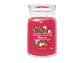 Yankee Candle Signature Holiday Cheer 567g - sviečka veľká 2 knôty / doba horenia: až 90h (5038581154053)