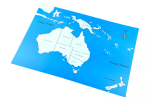 Moyo Montessori Moyo Montessori Kontrolná mapa - Austrália Nová - s popiskami