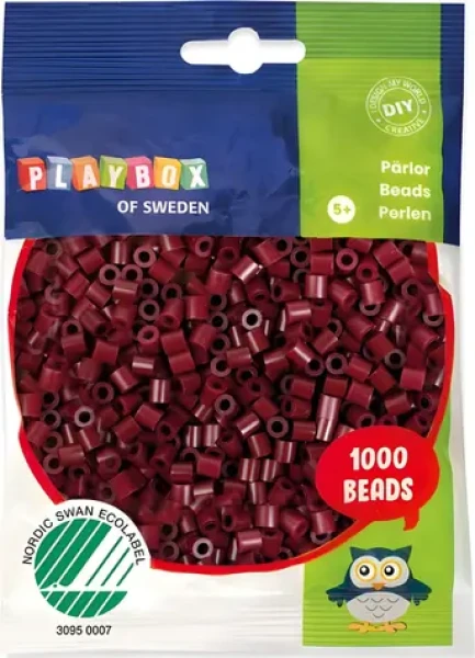 PLAYBOX Zažehľovacie korálky tmavo červené