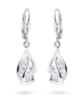 Cutie Jewellery Luxusné náušnice z bieleho zlata s trblietavými zirkónmi Z8045-55-10-X-2