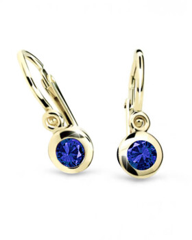 Cutie Jewellery Zlaté detské náušnice C1537-10-X-1 modrá