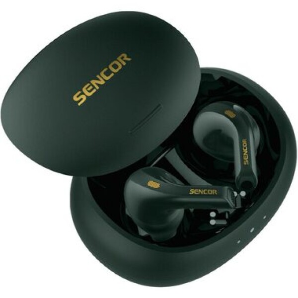 Sencor SEP 560BT zelená / Bezdrôtové slúchadlá / mikrofón / Bluetooth 5.3 / dobíjacie púzdro (8590669355488)