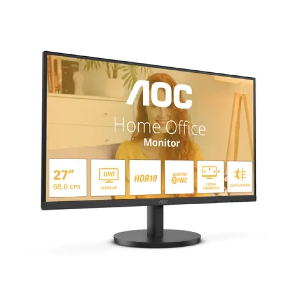 27" AOC U27B3M čierna / VA / 3840x2160 / 16:9 / 4ms / 300cd/m2 / HDMI + DP / VESA (U27B3M)