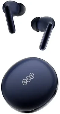 QCY T13 ANC2 modrá / Bezdrôtové slúchadlá s mikrofónom / TWS / ANC / Bluetooth 5.3 / IPX4 / dobíjací box (HT09 blue)