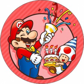 Jedlý papier Super Mario oslava 19,5 cm - Pictu Hap - Pictu Hap