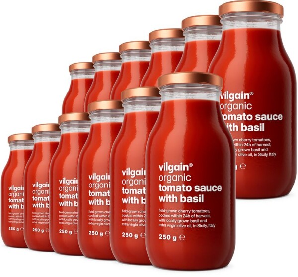 Vilgain Paradajková omáčka BIO – 12× bazalka 250 g