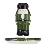 Bloomingville Servírovací tanier z kameniny Feast Nutcracker Green