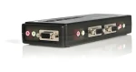 StarTech 4portový USB KVM prepínač s audiom / KVM prepínač / max. 2048x1536 / integrovaný kábel 1,2 m / čierna (SV411KUSB)