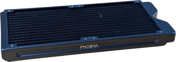 Alphacool Phobya R27-S280 Radiator, 280 mm Radiator, 18 FPI, Kupferlamellen, 2x G1/4-Zoll-Anschlüsse – schwarz