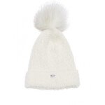 GUESS čiapka Kayla Fuzzy Pom Beanie ivory Biela