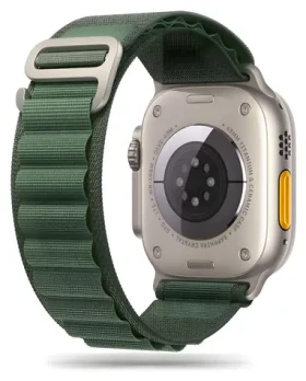Tech-Protect Nylon Pre tmavo zelený / Remienok pre Apple Watch / 42/44/45/49 mm