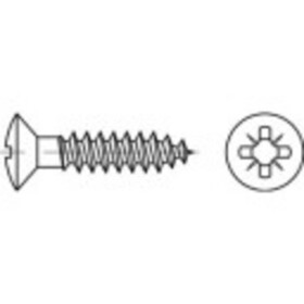 TOOLCRAFT TO-5455014 skrutka do drevotriesky 3.5 mm 30 mm krížová dražka Pozidriv 88095 mosaz 1000 ks; TO-5455014