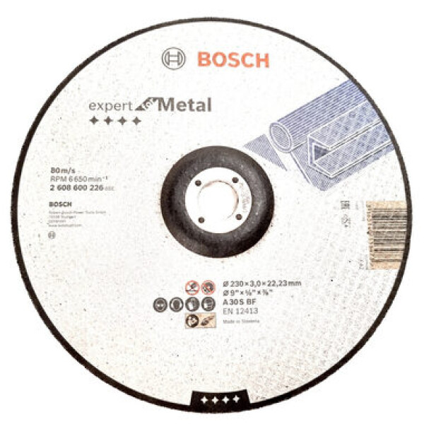 BOSCH 2608600226 / Rezací kotúč na kov / Priemer 230 x 22.23 mm / Šírka rezu 3 mm / dopredaj (2608600226)