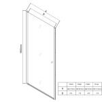 AQUALINE - PILOT otočné sprchové dvere 800 PT080W