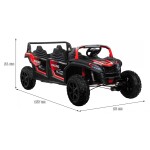 Mamido Elektrické autíčko Buggy ATV RACING UTV2000 štvormiestne červené