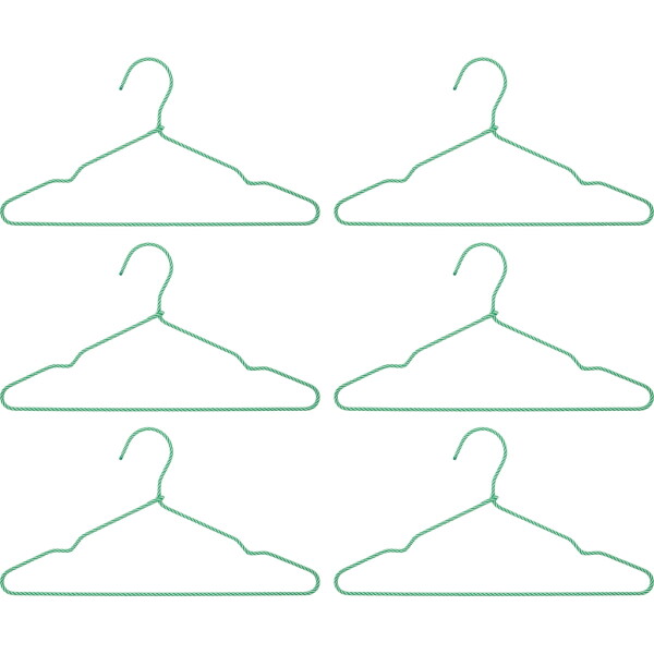 House Doctor Ramínka na šaty Wire Green – set 6 ks