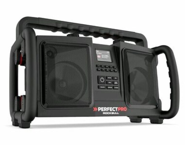 PerfectPro ROCKBULL čierna / Aku stavebné rádio / 4.0Ah / FM / DAB+ / AUX / BT / USB (RB2)