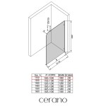 CERANO - Sprchová zástena Walk-in Orbis Top Round - Pravá - 8 mm - guľatá vzpera - chróm, mliečne sklo - 110x200 CER-999967