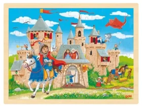 GOKI Drevené puzzle Rytiersky hrad