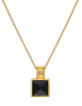 Hot Diamonds Prekrásny náhrdelník s diamantom a onyxom Jac Jossa Hope DP914 (retiazka, prívesok)