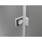 MEXEN/S - Lunar T sprchovací kút dvere krídlové ľavá 130 x 80, transparent, biela 834T-130-080-20-00-L