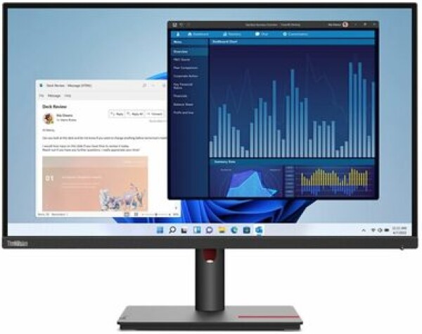 27 Lenovo ThinkVision T27p-30 čierna / IPS / 3840 x 2160 / 4ms / 350cd / 1300:1 / DP+HDMI+USB / VESA / Pivot (63A9GAT1EU)