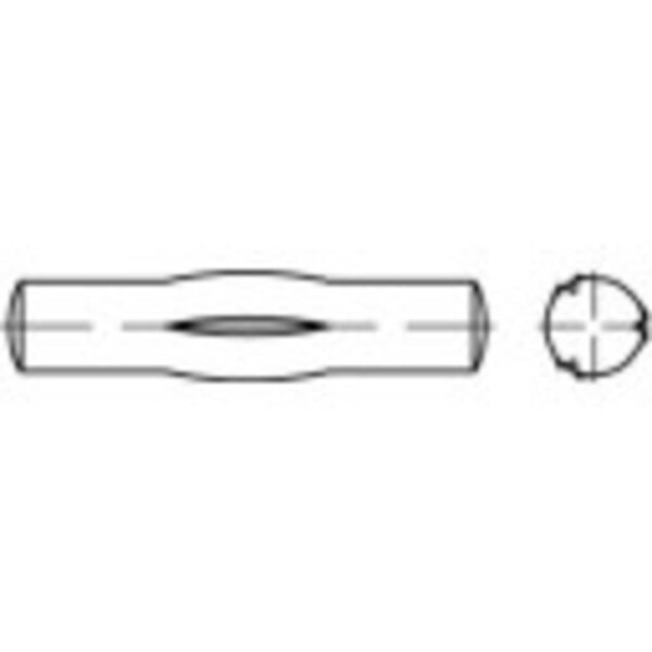 TOOLCRAFT 136422 čiastočne ryhovaný valcový kolík (Ø x d) 1.5 mm x 8 mm ocel 250 ks; 136422
