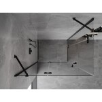 MEXEN/S - Mist H Duo sprchovací kút dvere krídlové 105 x 85, transparent, čierna 8A5-105L-085P-70-00