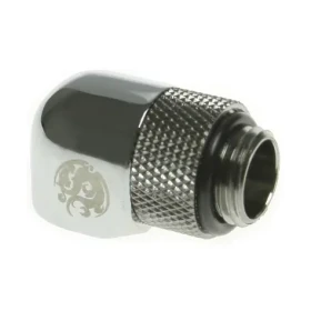 BitsPower otočný uhlový adaptér 90° G1/4 (M) gt; G1/4 (F) strieborná (BP-90R)