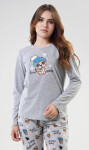 Dámske dlhé pyžamo Tiger grey - Vienetta XL