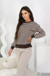 RIANA BLOUSE ČOKOLÁDA - BÉŽOVÁ MELANŽ S