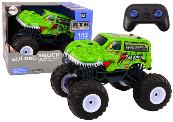 Mamido RC Terénne auto 2.4G 1:12 Dinosaurus zelený