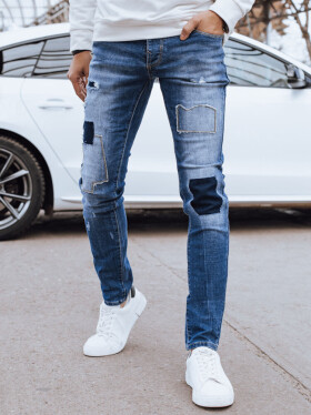 Pánske modré džínsové nohavice UX4297 modré - FashionStreet 31