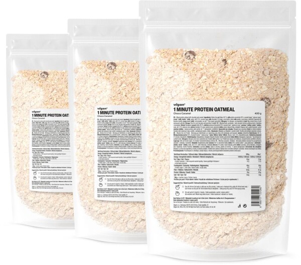 Vilgain Minútová proteínová kaša – 3× čokoláda a karamel 400 g